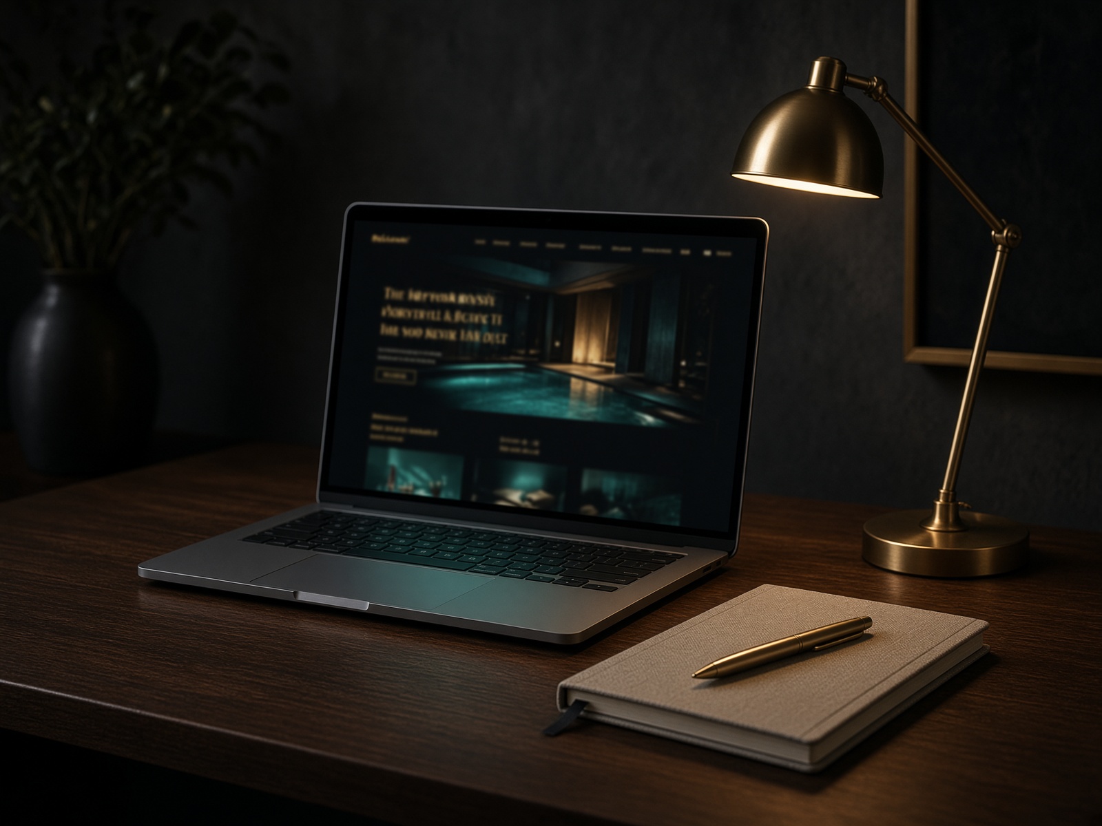 A studio desk — the website and SEO work.